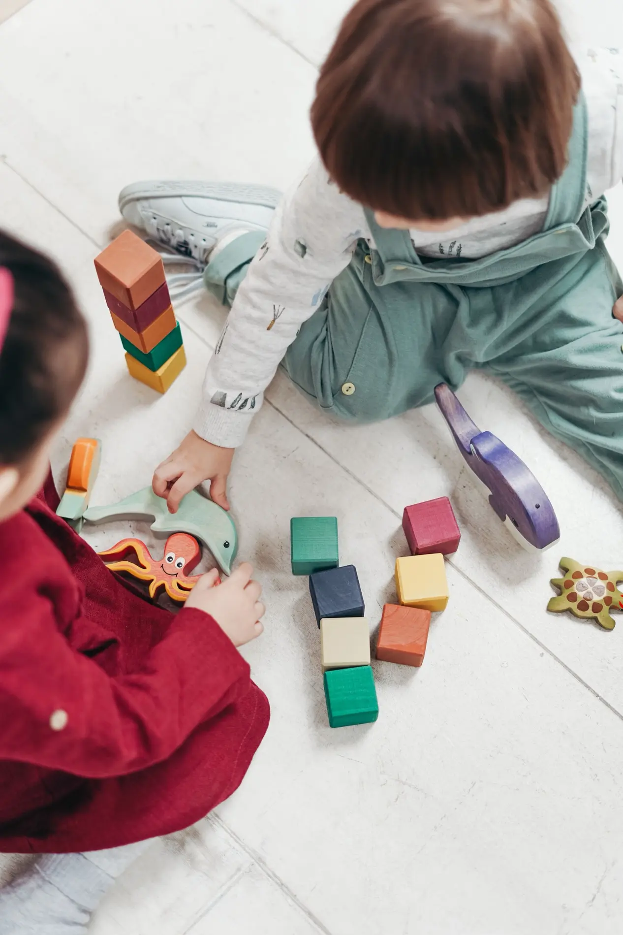 Garde d'enfants — l'équipe au travail